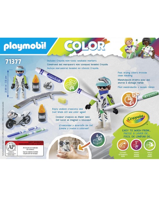 PLAYMOBIL Color: Μοτοσικλέτα με οδηγό PLAYMOBIL Color: Μοτοσικλέτα με οδηγό