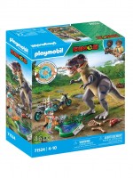 T-Rex και εξερευνητής με μοτοσικλέτα