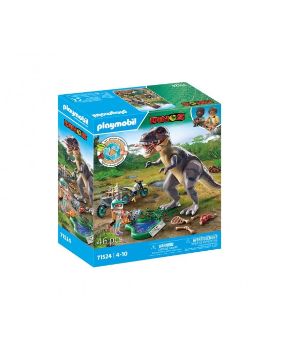 T-Rex και εξερευνητής με μοτοσικλέτα