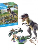 T-Rex και εξερευνητής με μοτοσικλέτα
