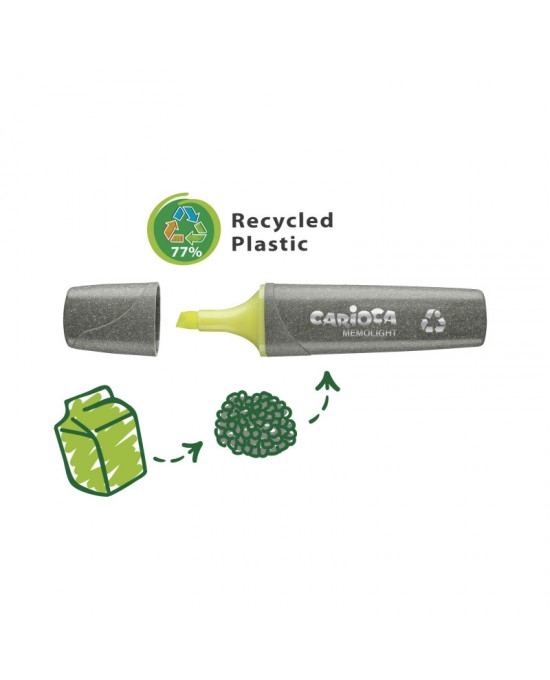 CARIOCA EcoFamily Memolight Μαρκαδόροι Υπογραμμίσεως 4 τμχ
